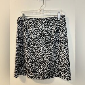 Fashion Bug Black and White Animal Print Pencil Skirt